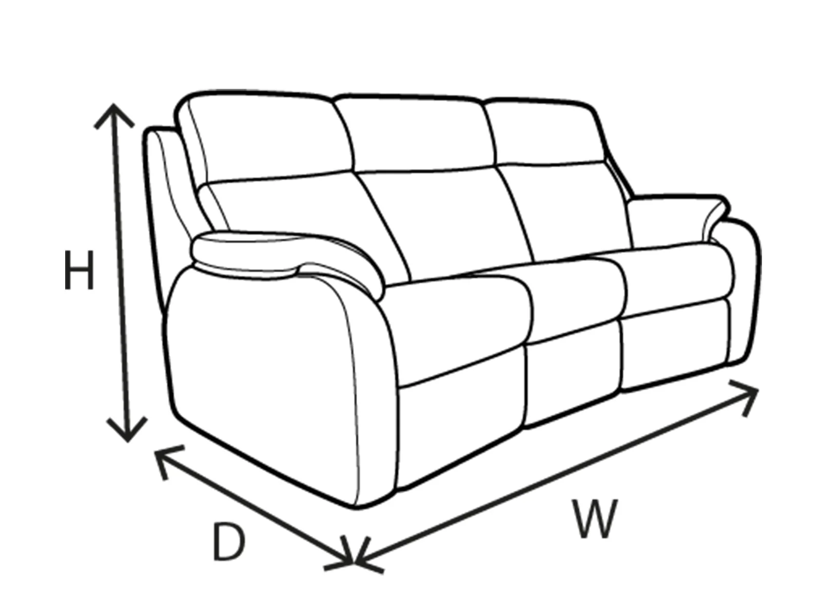 3 SEATER CURVED SOFA
